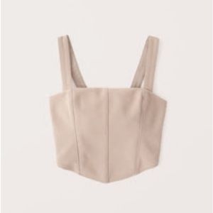 Abercrombie Corset Top in Light Brown